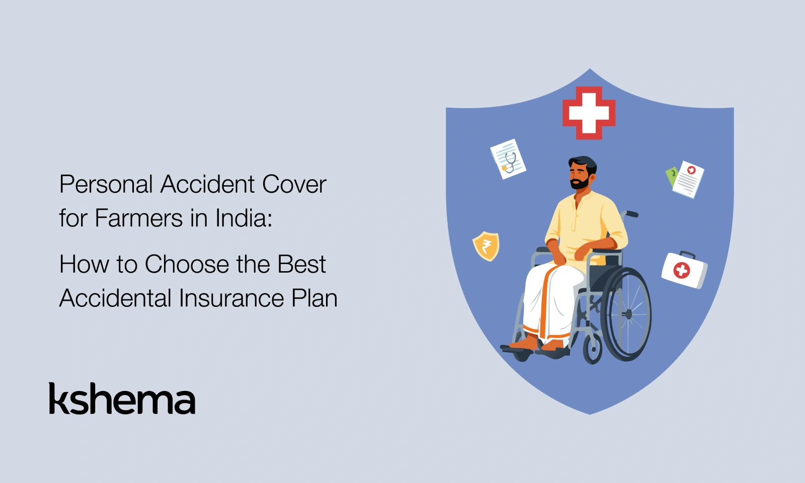 Farmer reviewing personal accident cover options