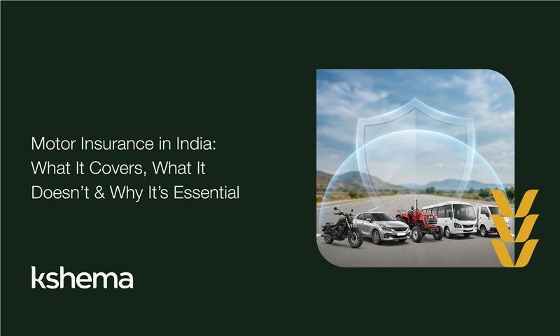 Illustration showing motor insurance coverage, exclusions, and benefits for vehicle owners in India